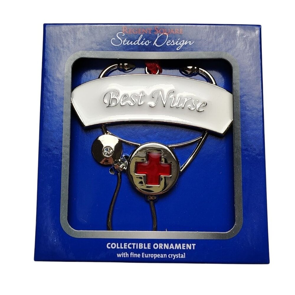 Regent Square Best Nurse Collectible Ornament With Fine European Crystal